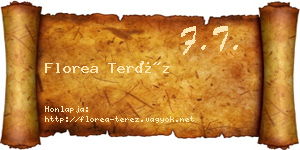 Florea Teréz névjegykártya